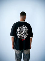 “Earth Closed” Graphic Ringer Tee
