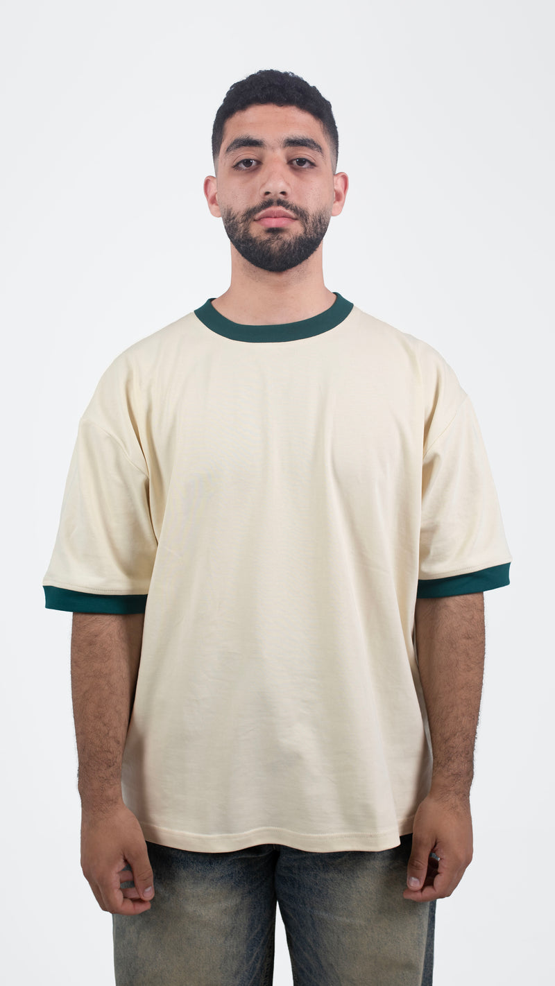 Ringer Tee Creamy x Olive