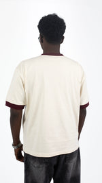 Ringer Tee Creamy x Burgundy