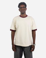 Cream x Burgundy Ringer Tee