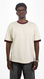 Ringer Tee Creamy x Burgundy