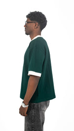 Ringer Tee Olive x White