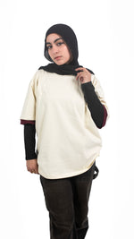 Ringer Tee Creamy x Burgundy